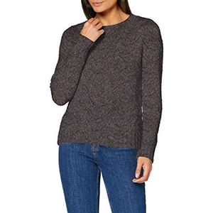 PIECES Gebreide damestop met patroon, dark grey melange, M