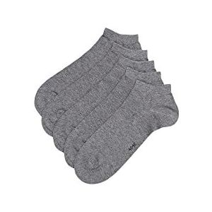 ESPRIT Heren Korte sokken Solid 5-Pack M SN Katoen Kort eenkleurig Multipack 5 Paren, Grijs (Light Grey Melange 3390), 46-50