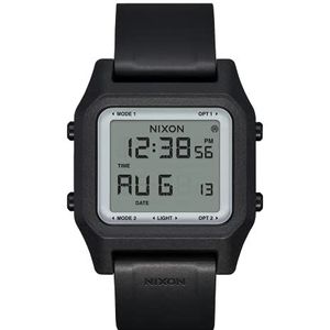 Nixon A1309867-00 Digitale LCD-module voor heren, met siliconen armband, zwart, Riemen.