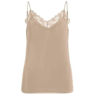 OBJECT Dames Objleena New Lace Singlet Noos Jersey Top, Humus, S/M