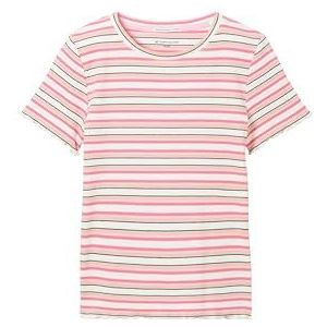 TOM TAILOR T-shirt voor meisjes, 34690 - Onregelmatige veelkleurige streep, 116/122 cm