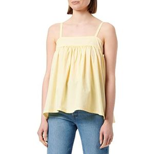 Wrangler Dames Babydoll Top Shirt, Pale Banana, Small, geel (pale banana), S
