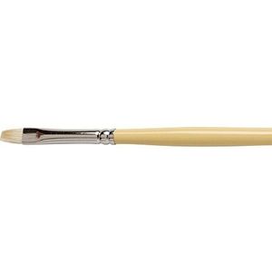 Winsor & Newton 5872002 Artists varkenshaarpenseel gemaakt van hoogwaardig Chunking varkenshaar voor olieverf en acrylverf - Plat penseel kort - lange Steel - Nr. 2,
