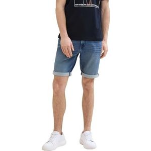 TOM TAILOR Heren bermuda jeans shorts, 10281 - Mid Stone Wash Denim, 40