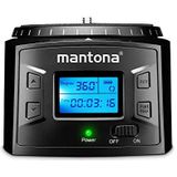 Mantona Turnaround 360 Advanced 3 Elektrische panorama-statiefkop, 360° eindeloze rotatie, programmeerbare draaibare kop voor timelapse, timelapse en zwenken, met camera, smartphone, actiecamera,