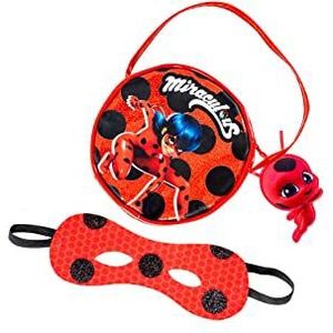 Rubies Lieveheersbeestjesmaskerset voor meisjes, mini-tas en oogmasker, officiële Miraculous Ladybug voor carnaval, Halloween, verjaardag en Kerstmis