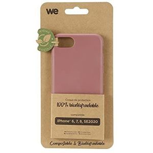 WE Beschermhoes voor iPhone 6/7/8/SE 2020, biologisch afbreekbaar, composteerbaar, fuchsia