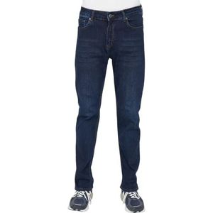 TRENDYOL Heren grote maten middelhoge taille rechte pijpen normale jeans, Marineblau, 32