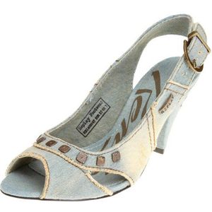 REPLAY Flora Slingback Heel Dames, Licht Denim, 39 EU