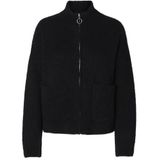 Selected - Sia - Cardigan - Zwart - Hoge Hals - Lange Mouwen - Ritssluiting