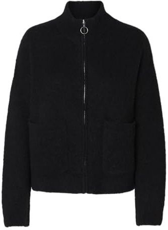 Selected - Sia - Cardigan - Zwart - Hoge Hals - Lange Mouwen - Ritssluiting