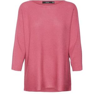 VERO MODA Gebreide trui voor dames, Raspberry Sorbet/Detail: w. Melange, XL