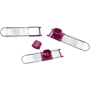EASY MAKE KU6151 Râpe à Épices et Condiments ABS + Inox Multicouleur 23 x 5, 30 x 4, 30 cm