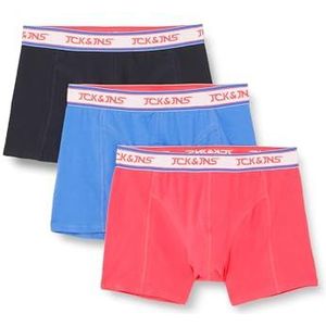 JACMIKE SOLID Trunks 3 Pack, Navy Blazer/Pack: Palace Blue - Pink Yarrow, XL
