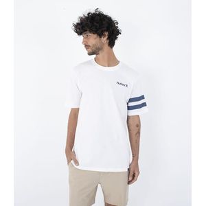 Hurley T-Shirt Korte Mouw Heren - Oceancare Block Party Wit