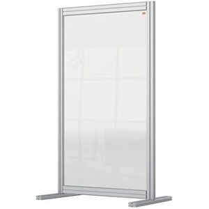 Nobo Transparante bureauverdeler van acryl, 1,4 m hoog, vrijstaand schermsysteem, Premium Plus, 600 x 1000 mm, 1915493