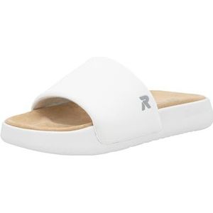 Rieker Heren U3250 Slide, wit, 40 EU