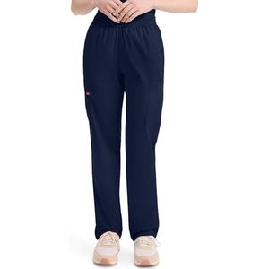 Dickies EDS Signature Scrubs voor vrouwen, elastische taille pull-on cargobroek voor vrouwen in zacht geborsteld poplin 86106, Donkerblauw, L