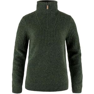 FJALLRAVEN 86993-662 Övik Half Zip Knit W Lang Bovendeel Dames Deep Forest Maat XXS