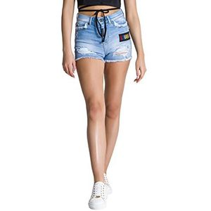 Gianni Kavanagh Light Blue Neverland Denim Shorts voor dames, Lichtblauw, L