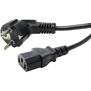 1,8 m lange driepolige C13 10A/250 V aansluitkabel, ideaal voor het aansluiten van elektrische apparaten op kantoor en thuis.