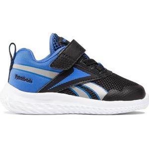 Reebok Rush Runner 5 Td Sneaker voor babyjongens, Cblack Vecblu Tinnen, 4 UK Child
