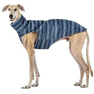 Trui van acrylwol voor windhonden, stijl, warmte en comfort, elegant design en bescherming tegen kou, ideaal voor windhonden, greyhound, podencos en lebreles, etnisch, L