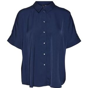 VMKATRINE S/S oversized shirt WVN NOOS, navy blazer, L