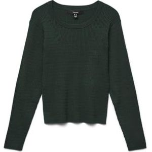 VERO MODA Vmsilje Ls O-Neck Cable Pullover Noos, Pine Grove, XS