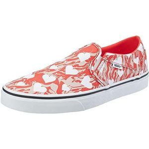 Vans Asher Dames Lage Top Sneakers, Marble Hearts Rood, 37 EU
