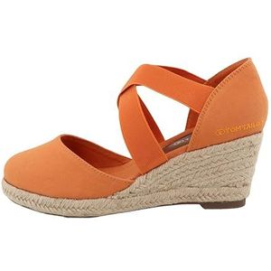 Tom Tailor Dames 5390090020 sandalen met sleehak, oranje, 37 EU, oranje, 37 EU