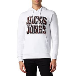 JACK & JONES heren hoodie sweat, wit, L