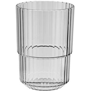 APS Drinkbeker LINEA, hoogwaardig Tritan kunststof drinkglas met 0,4 liter, BPA-vrij, stapelbaar, onbreekbaar herbruikbaar en vaatwasmachinebestendig, 400 ml, french grey