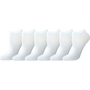 Amazon Essentials 6-Pack Casual Low-Cut Sock, Wit, 6 tot 9