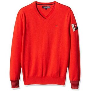Tommy Hilfiger Badge VN Sweater L/S pullover kinderen en jongeren, Tomato? 18-1660 614, 10