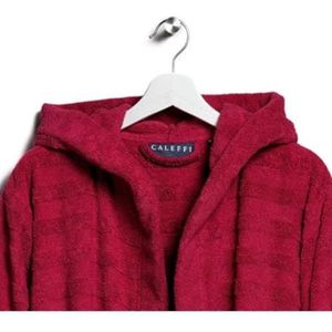 Caleffi 1002287 badjas met capuchon, klein, bordeaux