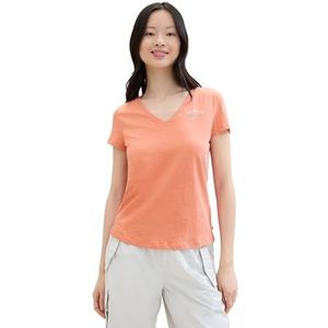 TOM TAILOR Denim T-shirt voor dames, 35155 - Verbrand terracotta, XXL