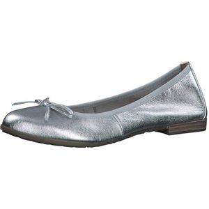 MARCO TOZZI Ballet Flat by Guido Maria Kretschmer 2-22100-41 dames, Silver, 36 EU