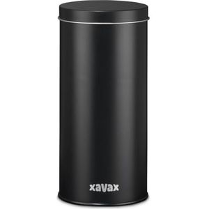 Xavax | Voorraaddoos voor koffie of koffiecapsules (metalen doos, grote capaciteit, voor het bewaren van koffie, gemalen of andere levensmiddelen) mat zwart.