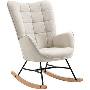 MEUBLE COSY Schommelstoel relaxstoel schommelstoel stoel woonkamerstoel Relax Lounge met gevoerde zitting, 68x87x98cm