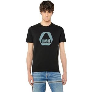 Diesel T-shirt voor heren, zwart (900-0catm), XS