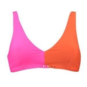 PUMA Dames Plunge Bikini Top, roze/chili, M, roze/chili, M