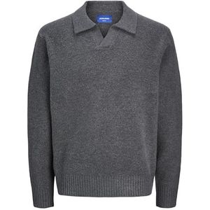 Jack & Jones Jorollie Knit LS Polo, iron gate, L