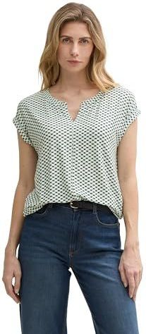 Shirt - T-shirt - Losse Pasvorm - Kwartmouw - All-over Patroon - Jersey