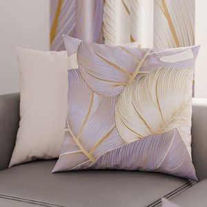 PETTI Artigiani Italiani - Paar kussenslopen 50 x 50 cm van microvezel, decoratief kussen voor slaapkamer, bank, woonkamer, set van 2 kussenslopen, kussensloop tropisch paars O, 100% Made in Italy