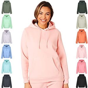 Light And Shade Dames Super Soft Touch Pastel Bright Loungewear Hoodie Sweatshirt Top Rose, S
