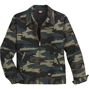 Dickies Gevoerde Eisenhower jas voor heren, Hunter Groene Camo, S