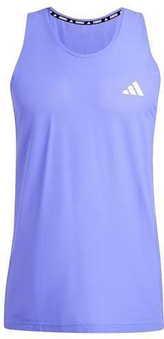 adidas Heren Own The Run Tank Top, Semi Cobalt Blue, M