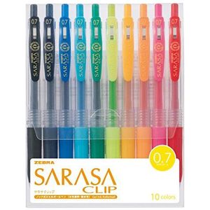 Zebra Sarasa Clip 0.7, 10 Kleur Set (JJB15-10CA)