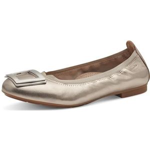 Tamaris Ballerina's voor dames, 8-82103-42, LT Gold, 38 EU breed, Lt Gold, 38 EU Breed